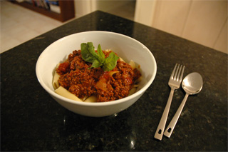 Macaroni with Bolognaise sauce