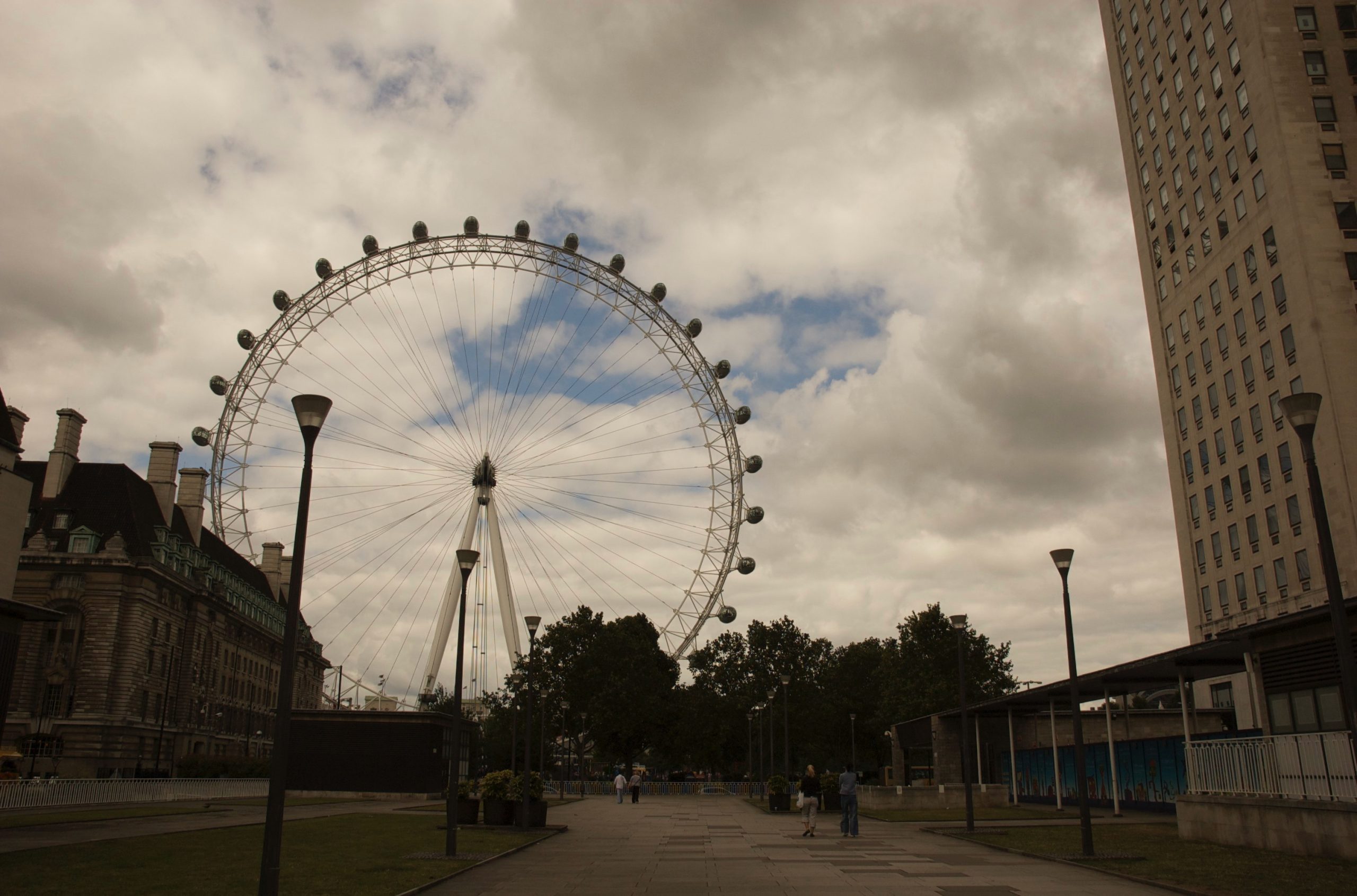 The London Eye can be seen from miles away.