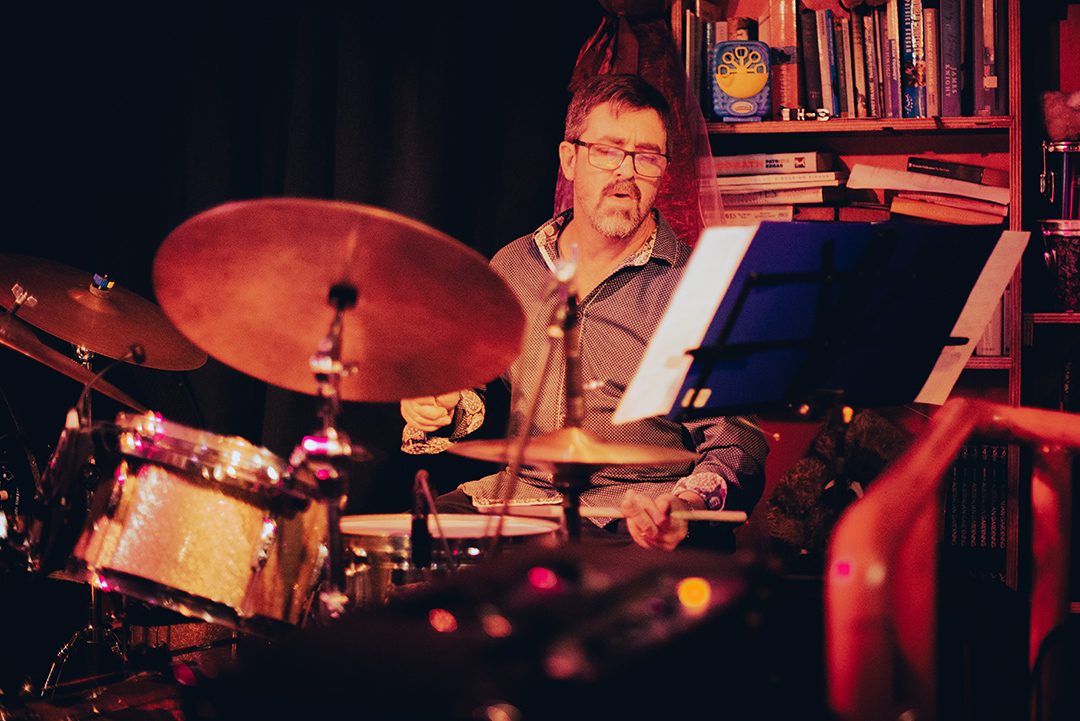 Toby Hall plays drums with Bella Groove at Smith's Alternative