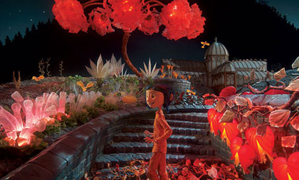 Fantastic garden scene from Coraline